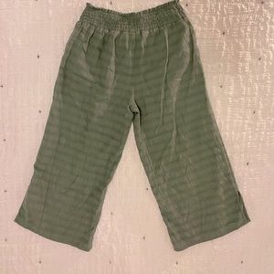 Aerie Wide Leg Culottes - Olive Green